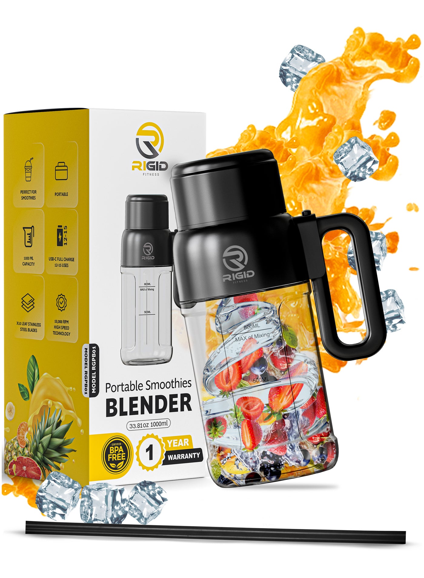 Compare Portable Smoothies Blender Bottle 120W  Blender for Fruits, Smoothies & Shakes, Cordless USBC, Stainless Steel Blade, Ideal for Gym & Outdoor  BPA Free Healthy Mixer 33.8oz1000ml at KSA Price
