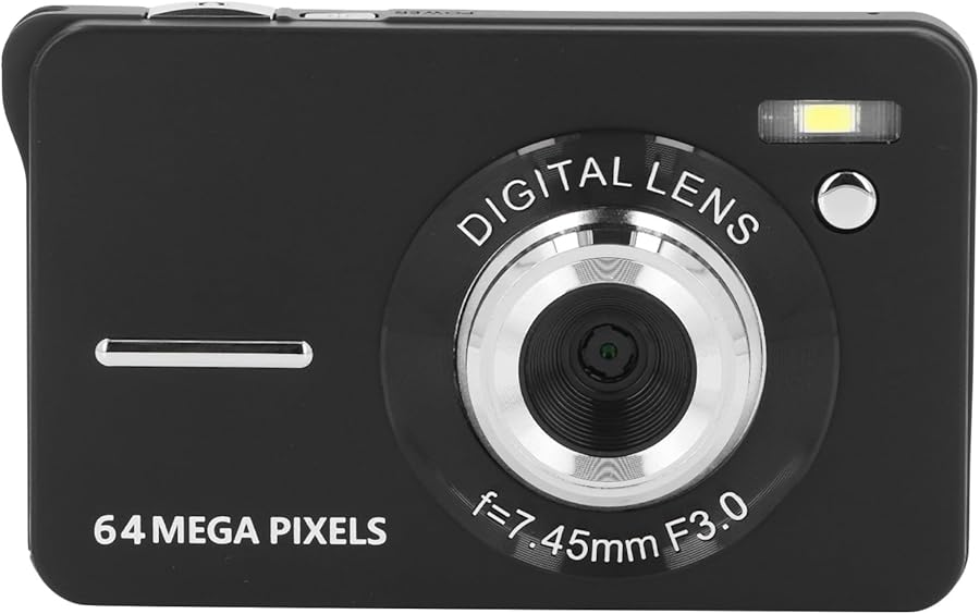 64MP 4K Digital Camera with 18X Zoom Anti Shake…