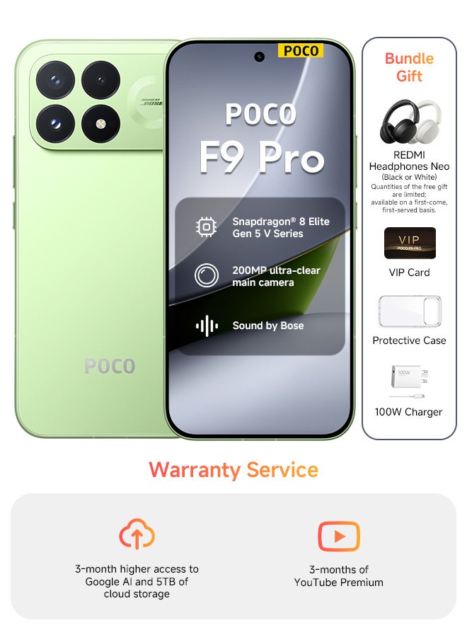 POCO F9 Pro Dual SIM 5G Aurora Green 12GB…