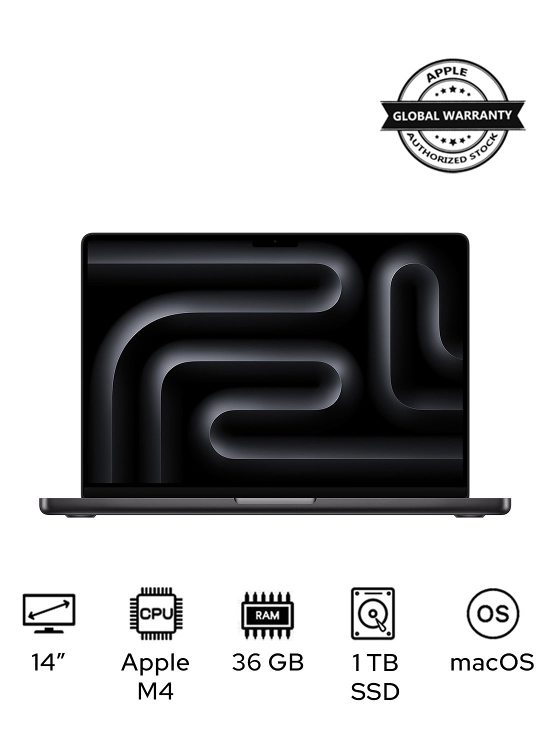 Compare MacBook Pro MX2K3 | 14.2 Inch Display | Apple M4 Max Chip | 14Core CPU 32Core GPU | 36GB RAM | 1TB SSD | macOS | English Keyboard | English Space Black at KSA Price