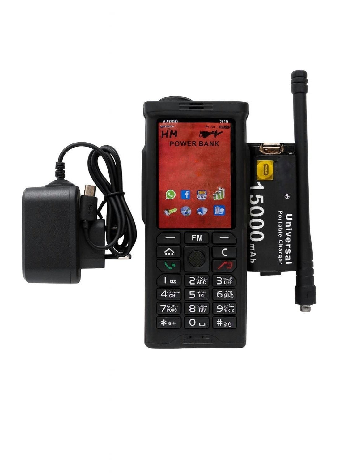 Compare QuadSIM HeavyDuty Phone – 15000mAh Battery with Super Bright LED Torch at KSA Price