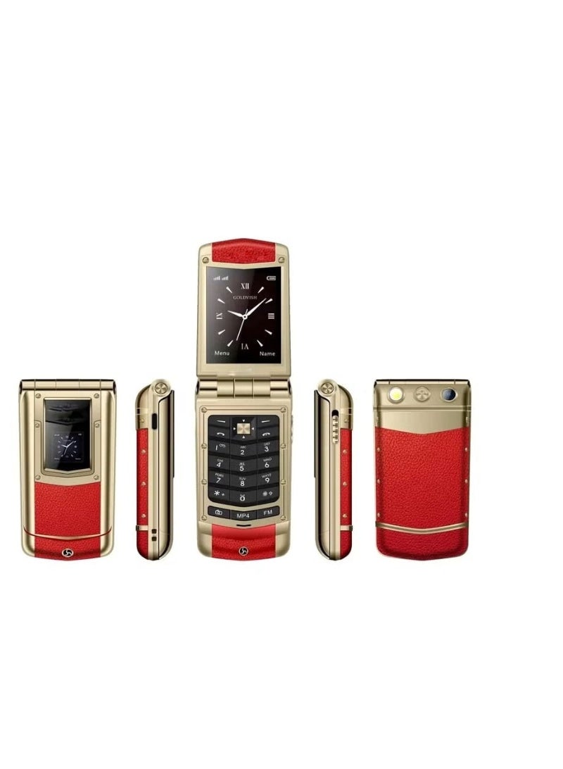 Luxury Mini Flip Phone Metal Body – Dual SIM GSM Ultra-Compact…