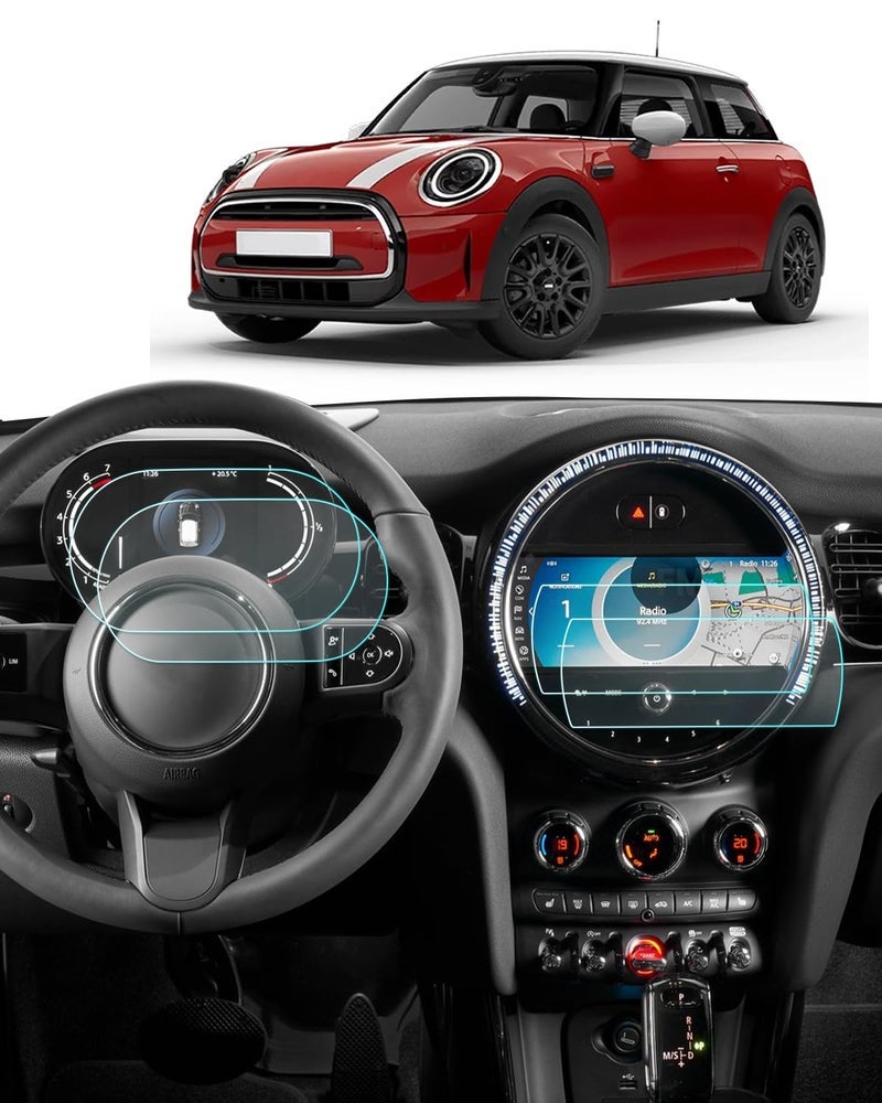 Compare 4 Pack Screen Protector for 20222024 Mini Cooper F55 F56 F57Mini CountrymanMini ClubmanElectric Hardtop Accessories Navigation+Dashboard 8.8 Inch Touch Screen Nano Film AntiFingerprint at KSA Price