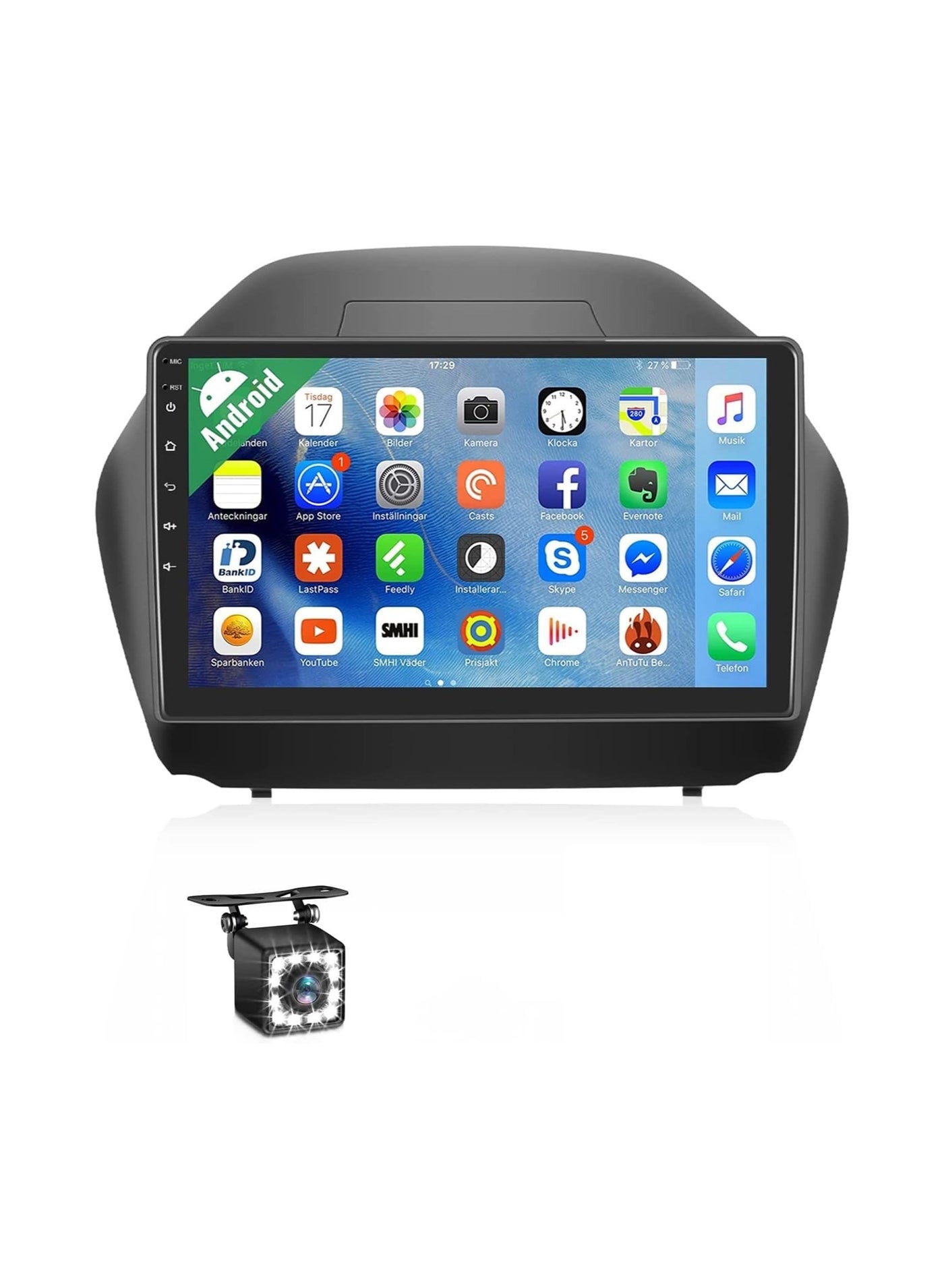 Compare Android Car Stereo for Hyundai Tucson IX35 2009 To 2015 4GB RAM 64GB ROM MirrorLink WiFi BT, Radio GPS Navigation, 10 Inch Support Apple Carplay, IPS Touch Screen with Backup Camera Included at KSA Price