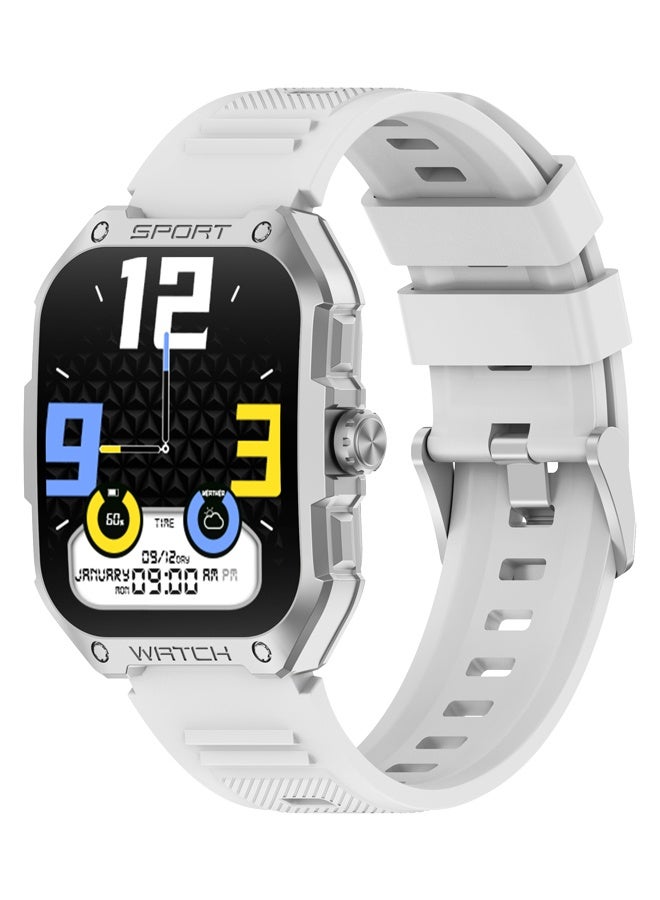 Compare Mens Smart Watch, Waterproof Sports Smart Watch, Multilanguage and Sports Mode, Full Touch Screen Fitness Tracker, Long Standby G18 Silver at KSA Price