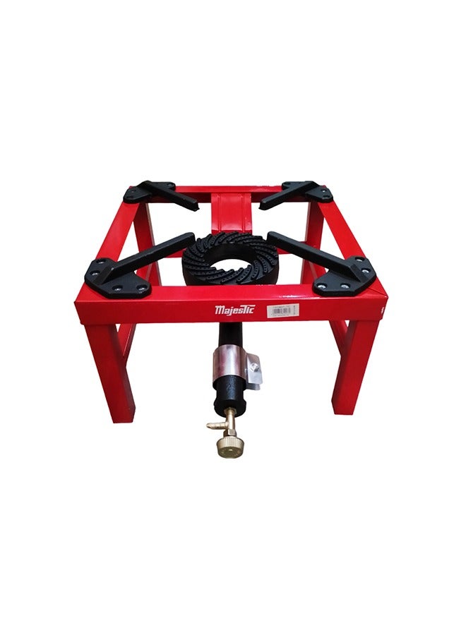 Compare HeavyDuty Cast Iron Single Burner Stove 38.5X38.5X23 Cm, Red, Durable And Portable For Powerful Home Or Outdoor Cooking at KSA Price