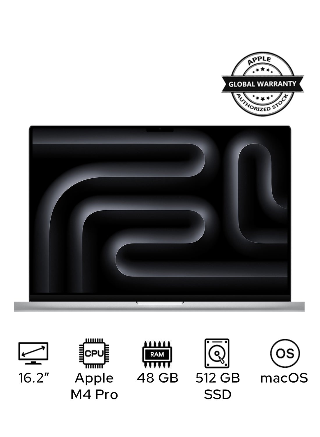 Compare MacBook Pro MX2U3 With 16.2 Inch Display,  M4 Pro Chip 14Core CPU 20Core GPU | 48GB RAM | 512GB SSD | macOS | EnglishArabic Silver at KSA Price
