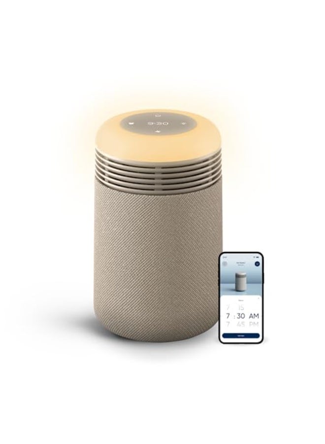 Compare Mini Restful Air Purifier w WakeUp Light, HEPASilent Tech, Smart Sleep Personalization, Sunrise Alarm, App Control & USBC Charging, for Small to Medium size Bedrooms 140–336 sqft  Beige at KSA Price