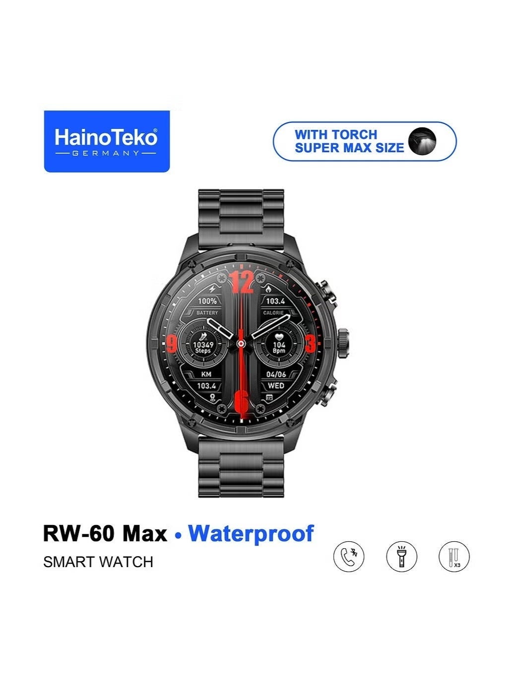 HainoTeko RW-60 Max Waterproof Smartwatch With…
