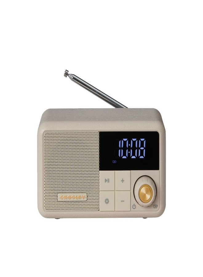 Compare Crosley CR1121APB Cooper Retro AMFM Radio, Portable Bluetooth Speaker with Aux Input and LED Display, Pebble at KSA Price