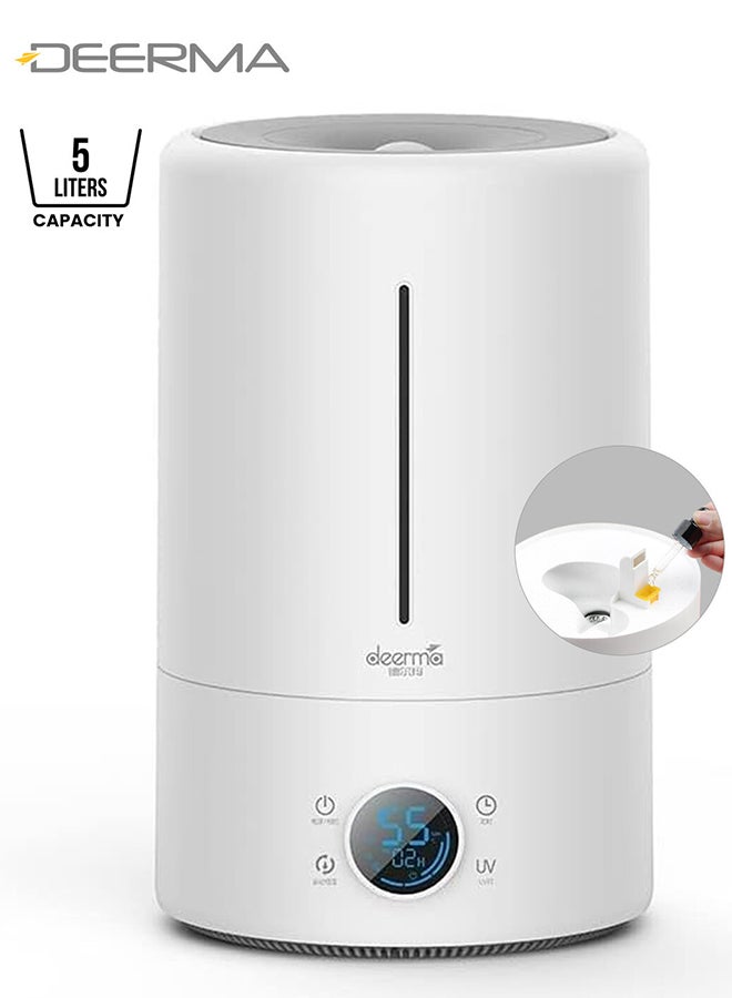 Compare 5L Humidifier and Diffusers with Aroma Therapy, Cool Mist Air Humidifier for Baby Room, Home, Office & Plant, AutoOff, Quiet Operation, Touch Display and UV Lamp F628S white at KSA Price