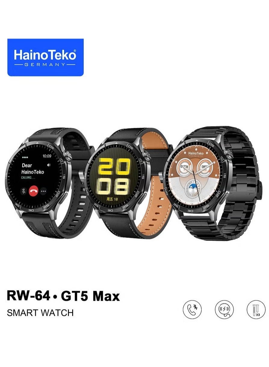 RW-64 GT5 Max Smartwatch with Large AMOLED Display,…