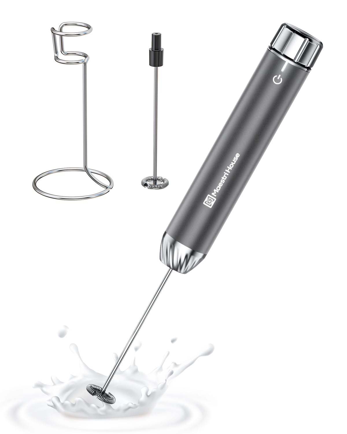 Maestri House Rechargeable Milk Frother with Stepless…