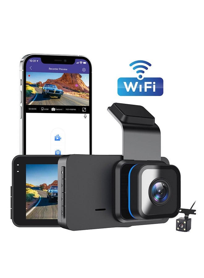 Dash Cam, 2 Channel Dash Cam,WiFi 1080P Dash Cam…