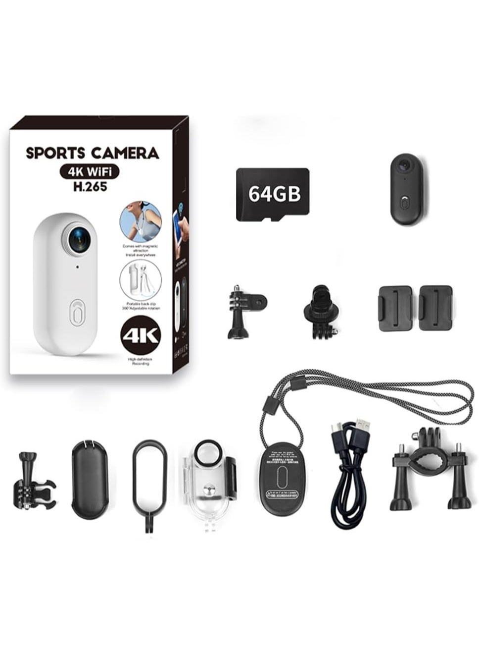 Compare JS10B 4K Mini Wearable Action Camera with 64GB Card, Magnetic Mount & 360° Clip at KSA Price