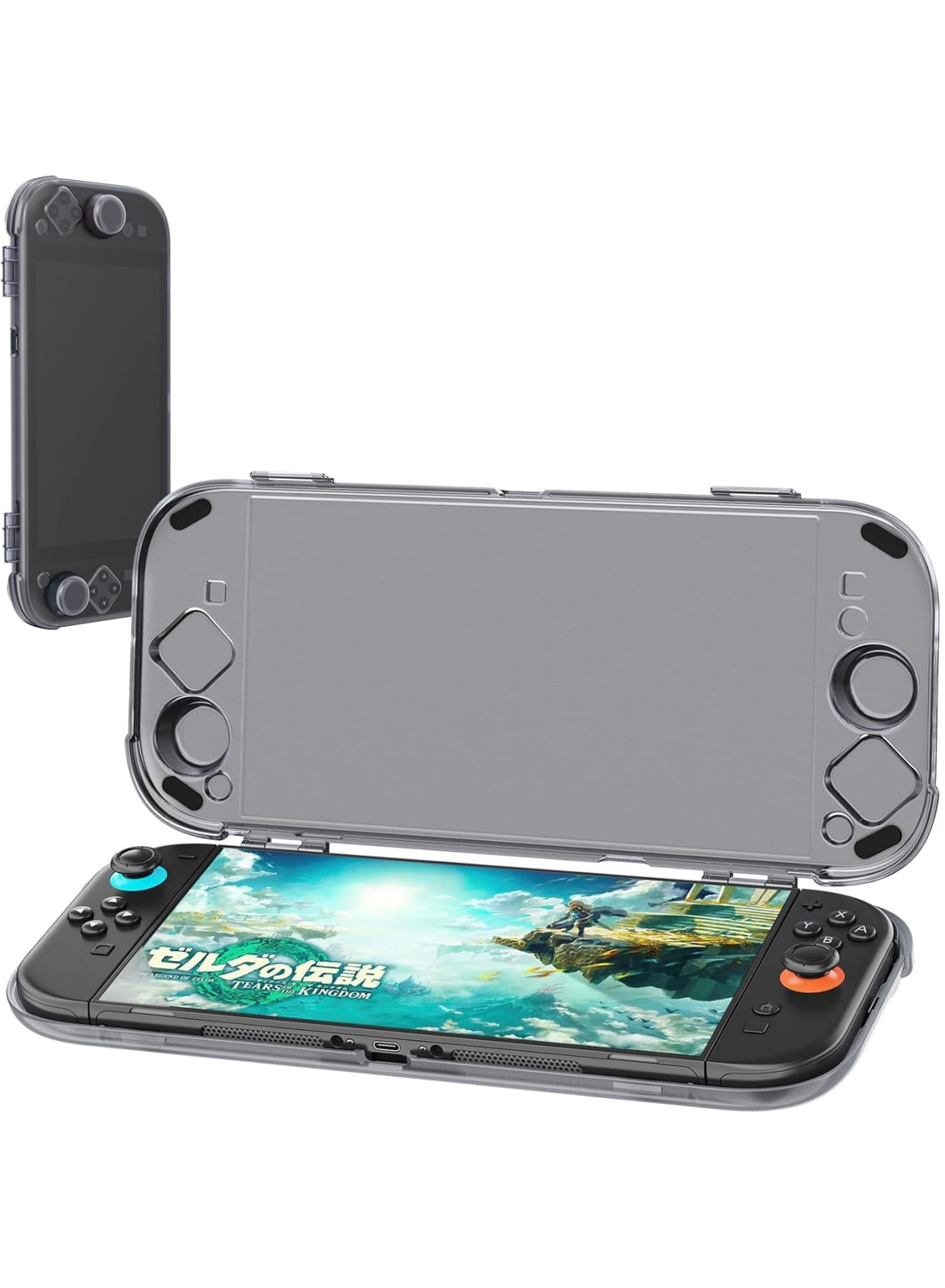 Compare Protective Case Compatible with Nintendo Switch 2 – Hard Shell Cover, Tempered Glass Screen Protector, Port Dust Plugs, Joystick Caps – Complete Accessories Set for Console Black at KSA Price