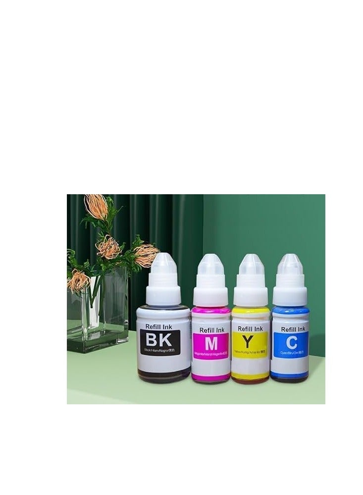 Compare Ink Compatible with CANON Printer for PIXMA G3400, G2400, G1400, G4400, G4410, G3410, G2410, G1410, G3411, G2411, G1411, G44114Pack Black Cyan Magenta Yellow at KSA Price