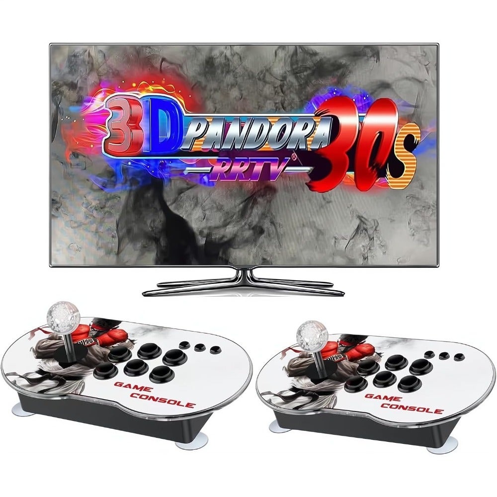 Compare RFTXBeauenty Pandora Box Hd 4K Arcade Controller Joystick 10000+ Games Game Console Hdmi64G 2 Player Compatible 3D Dual For Ps1FGY at KSA Price