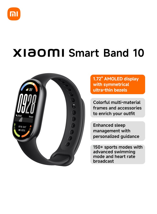 Xiaomi Smart Band 10 | 1.72'' AMOLED Display…