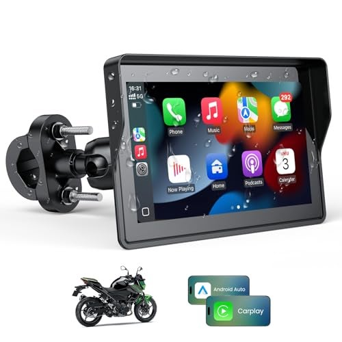 Compare WonVon 5 Inch Motorcycle Carplay GPS Navigation System with Apple Carplay and Android Auto Portable Screen with Dual Bluetooth Navigation Siri Google AssistantNot Inchluded TPMS at KSA Price