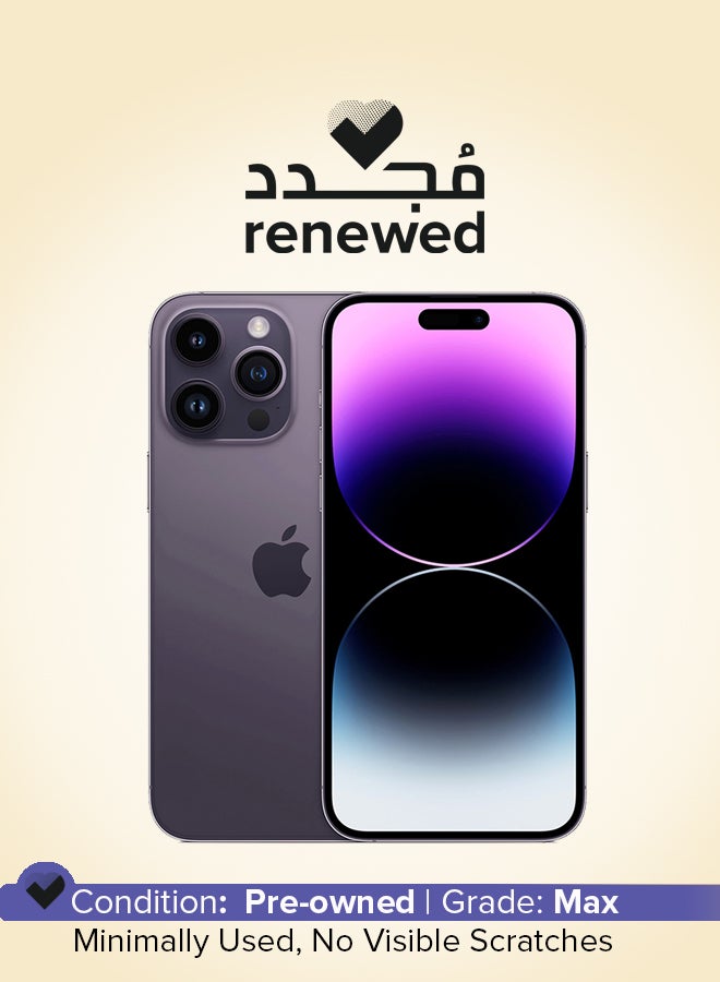 Compare Renewed  iPhone 14 Pro Max 256GB Deep Purple 5G With Facetime  Physical Dual SIM Version at KSA Price