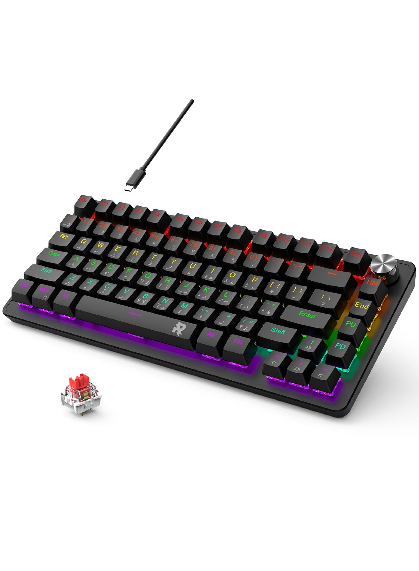 ROCK POW 70% Gaming Keyboard,Arabic English…