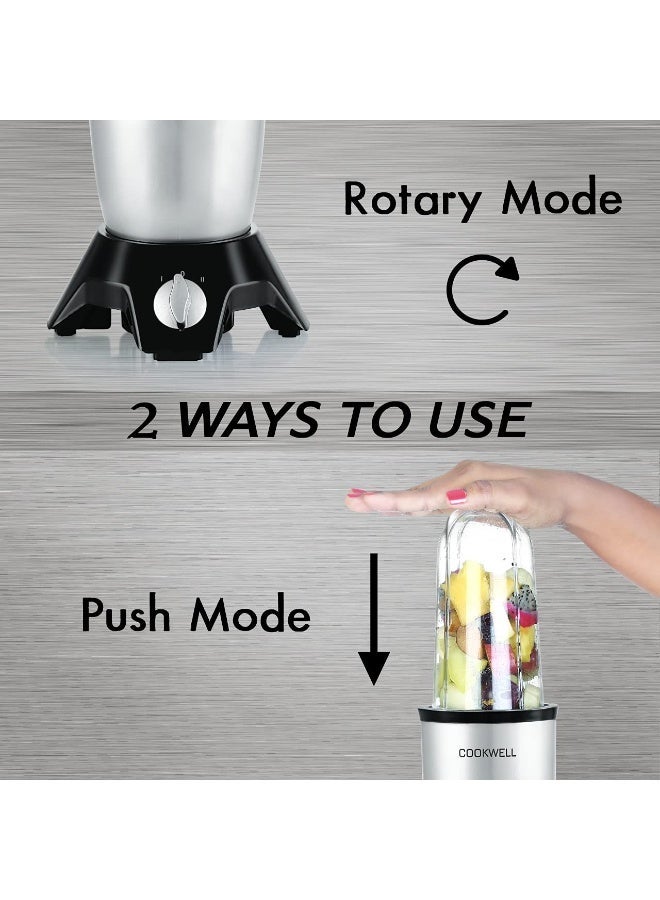 Cookwell Bullet Mixer Grinder (3 Jar, 2 Blade,…