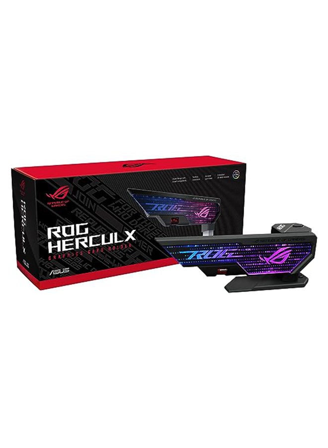 Compare ROG Herculx Graphics Card AntiSag Holder Bracket Solid Zinc Alloy Construction, Easy Toolless Installation, Included Spirit Level, Adjustable Height, Wide Compatibility, Aura Sync RGB at KSA Price