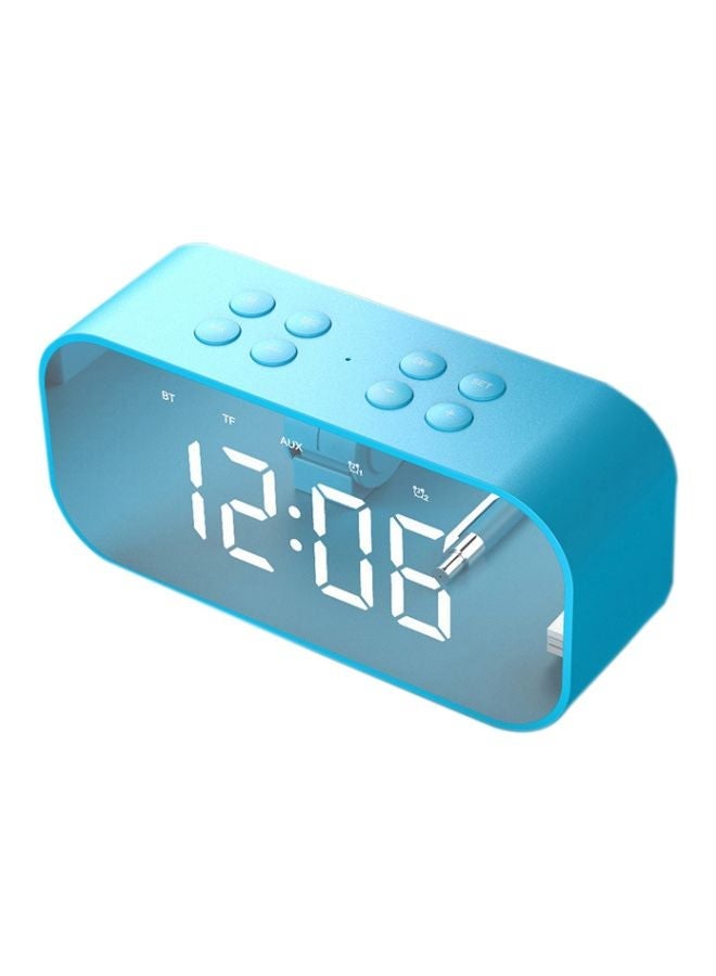 Compare Portable Bluetooth Speaker With LED And Alarm Clock Blue at KSA Price
