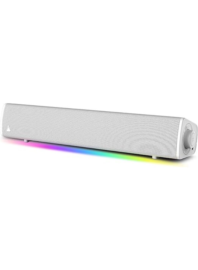 Compare CREATIVE Sound Blaster GS3 White Compact RGB Gaming Soundbar with SuperWide technology, Powered via USB, Bluetooth 5.4, Headphoneout port, For PC and Mac at KSA Price