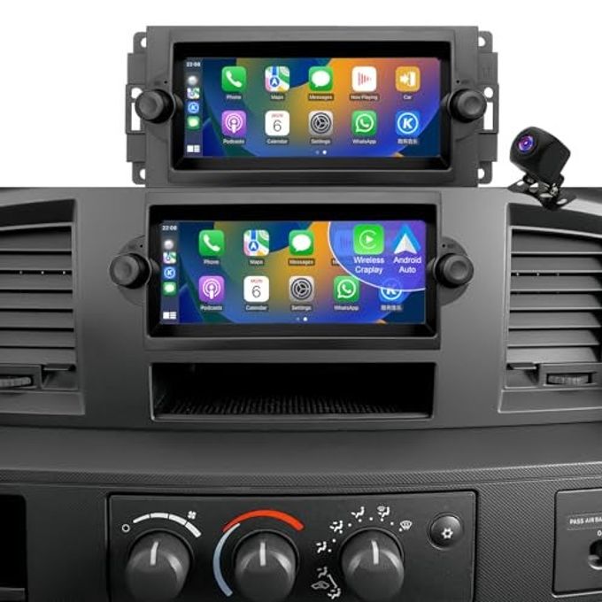 Compare Radio Upgrade For Dodge Ram 150025003500 20062008, Jeep Compass Patriot 20072008, Grand Cherokee 20052007, Chrysler 300300C 20052007, Wireless Carplay Android 6.86 Stereo Back Camera Wifi Gps at KSA Price