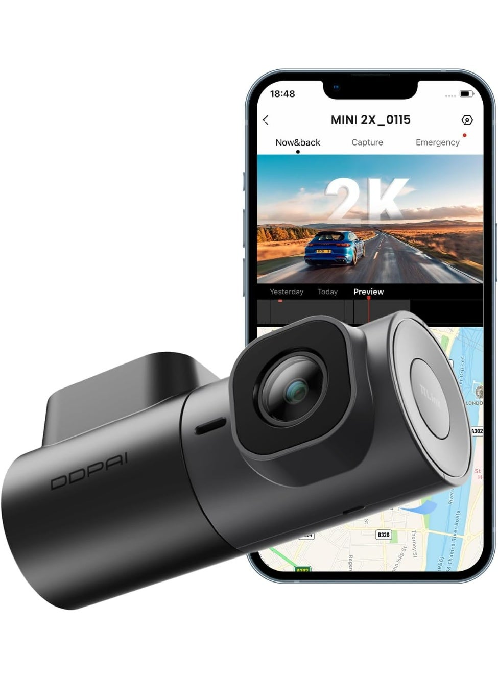 Compare DDPAI 2K Dash Cam for Cars Front, 1440P Dashcam Car Dash Camera 360° Rotatable with Night Vision 24H Parking Monitor 5G Wifi GSensor ADAS Loop Recording App Control Max Support 256G, MINI2X at KSA Price