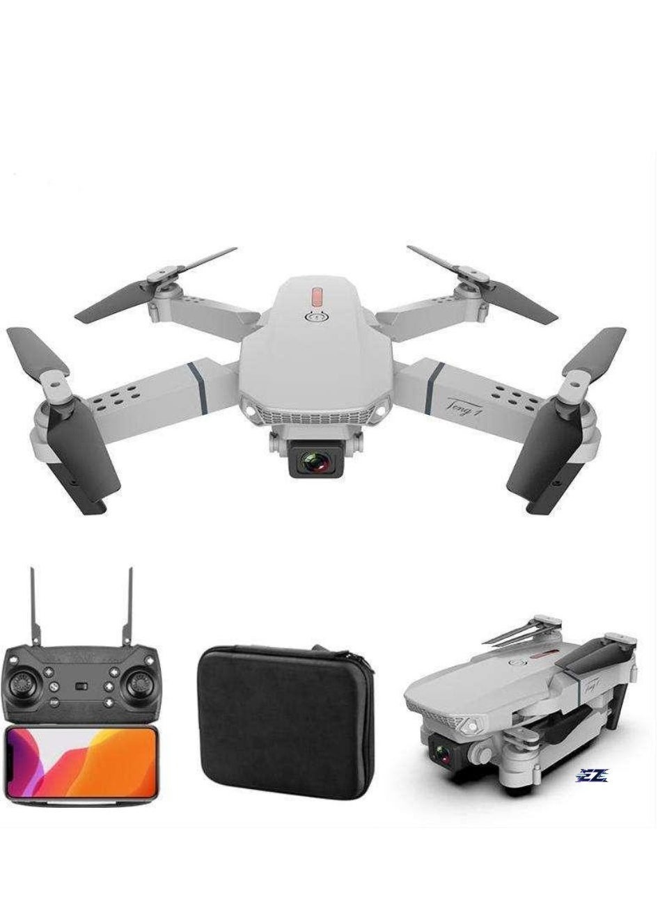 Compare Foldable Quadcopter Drone with 360° Roll | 150m Range | Dual HD Camera Lens | 2530 Min Flight Time | Speed Control, Gesture Manipulation, Optical Flow, Avoidance Grey at KSA Price