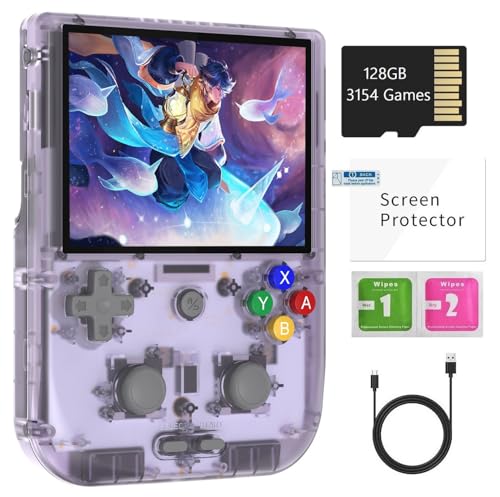 Compare RG405V Retro Handheld Game Console Unisoc Tiger T618 Android 12 System 40 Inch IPS Touch Screen Support 5G WiFi Bluetooth 50 with 128G TF Card 3172 Games 5500mAh Battery Purple at KSA Price