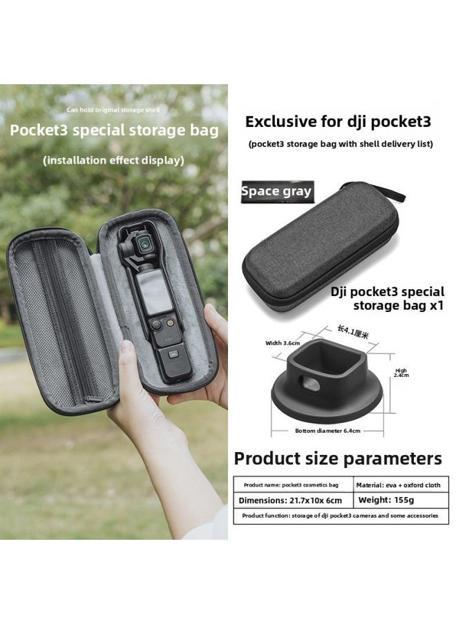 Compare For DJI Pocket 3 Yuntai Osmo Pocket 3 Eyes Accessories Desktop Foot Tempered Film AccessoriesColor:Pocket3 Large Base + Black Storage Bag at KSA Price