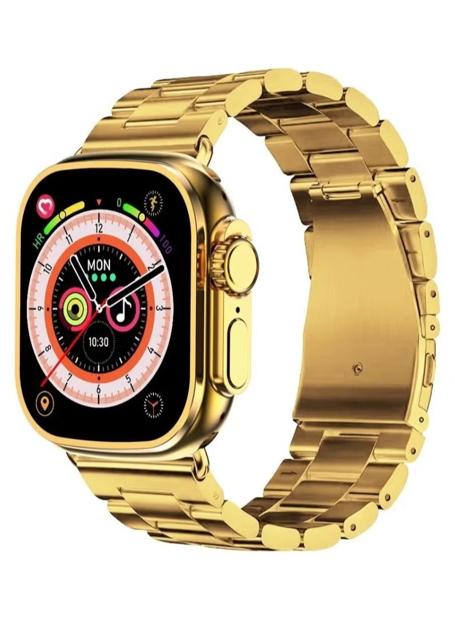 Compare X8 Ultra Max Smart Watch 8 Series 49mm Gold Edition New Arrival with Bluetooth Calling, Wireless Charging at KSA Price