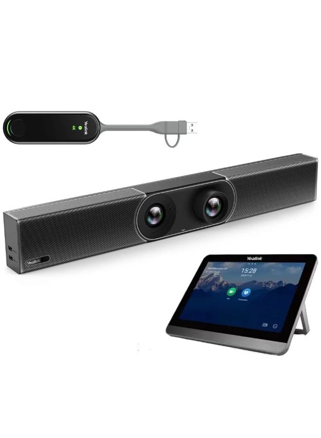 Compare Yealink A30025 TEAMS MeetingBar  Inc CTP18 Touchscreen & WPP30 Wireless Presentation Pod at KSA Price