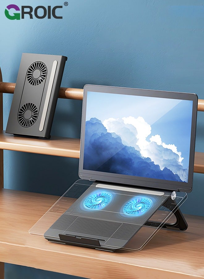 Compare Laptop Cooling Pad, Silent Gaming Computer Laptop Fan Cooling Pad, Laptop Cooler with 2 Quiet Fans for Notebook Up to 16 Inch, Game Fan Stable Stand Laptop Holder Riser at KSA Price