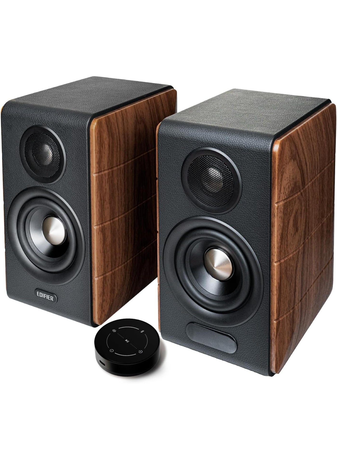 Compare Edifier S880DB MKII HiFi Bookshelf Speakers, Premium 2.0 Active Speaker System, 88W HiRes Audio Studio Monitor with LDAC BT5.3, USBCCoaxialOpticalRCA Input SubOut for TV, PC, Turntable  Walnut at KSA Price