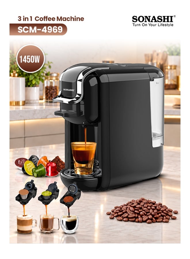 SONASHI 3 in 1 Multifunction Espresso Coffee…