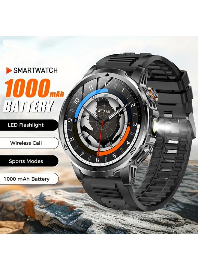 Compare Smart Watch for Men AnswerMake Call 1.85 Display 100+ Sports Modes Fitness Smart Watch LED Flashlight IP68 Waterproof 30 Days Standby Smartwatch for Android iOS at KSA Price