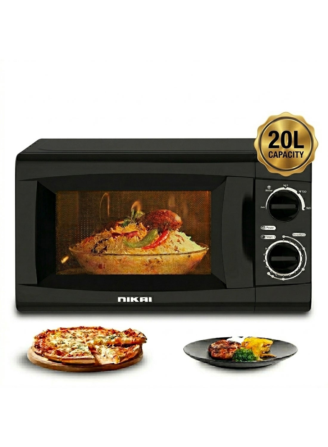 Microwave Oven With Defrost Function, 5 Power Levels,…
