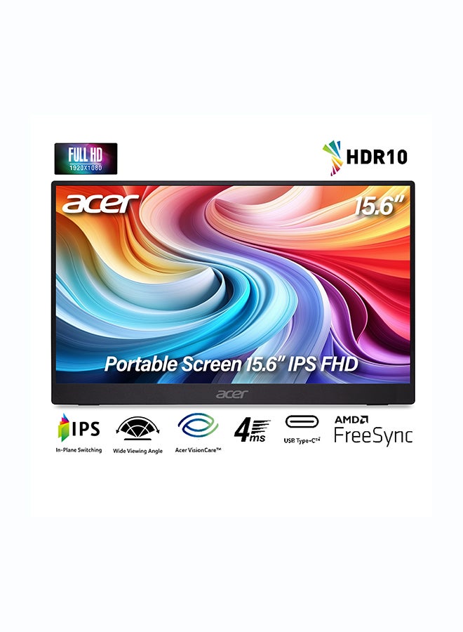 Compare 15.6 inch Portable Monitor IPS Full HD 1920 x 1080 IPS 172°x178° AMD AdaptiveSync | Response Time 4ms | Brightness 250 cdm2 | USB TypeC & HDMI for VideoPower I Micro USB for Supplemental Power I 15 Degree to 35 Degree Tilt I PM161Q B1 black black at KSA Price