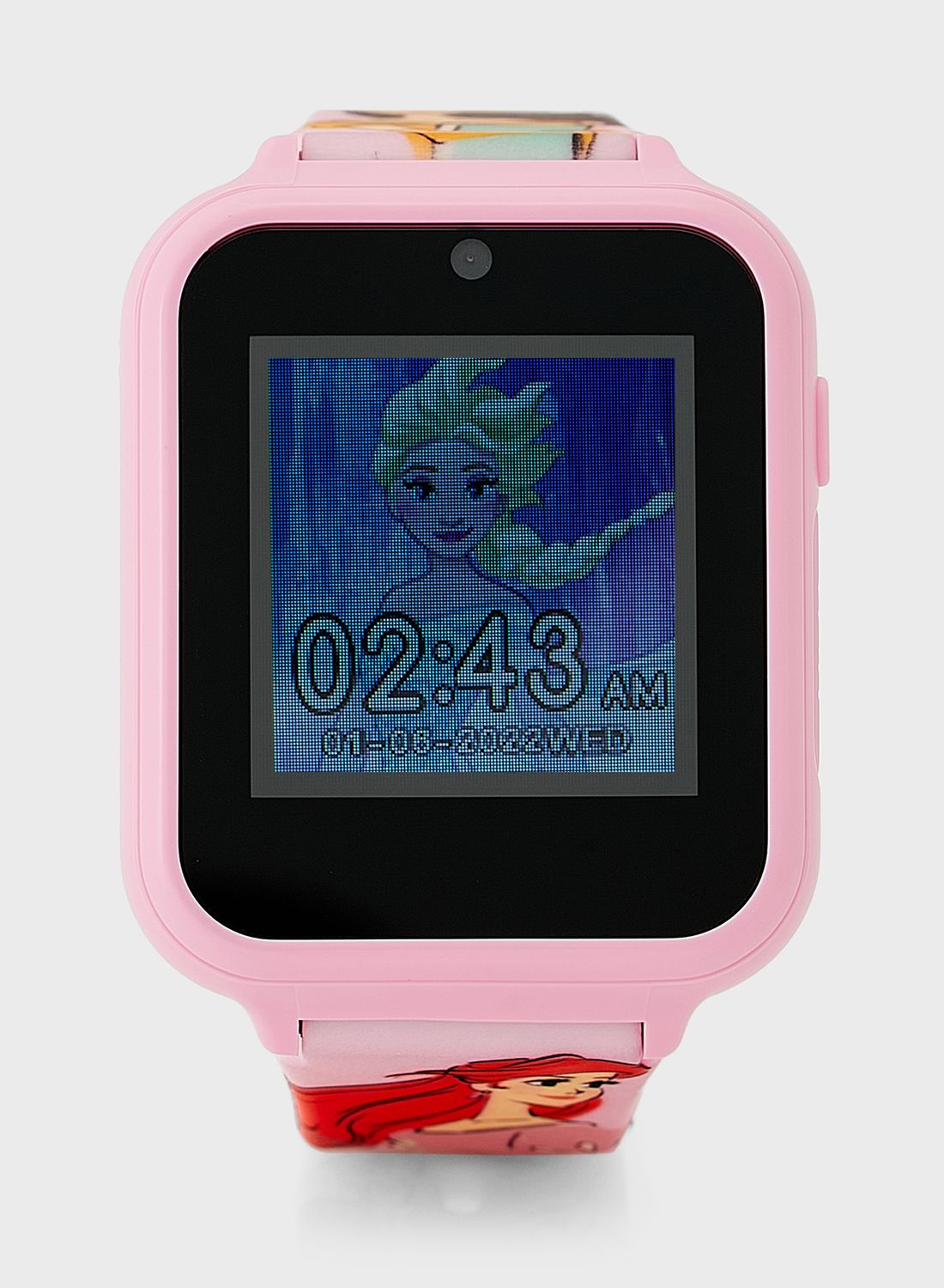 Disney Princess Girls Smart Watch Pink Silicone Strap,…