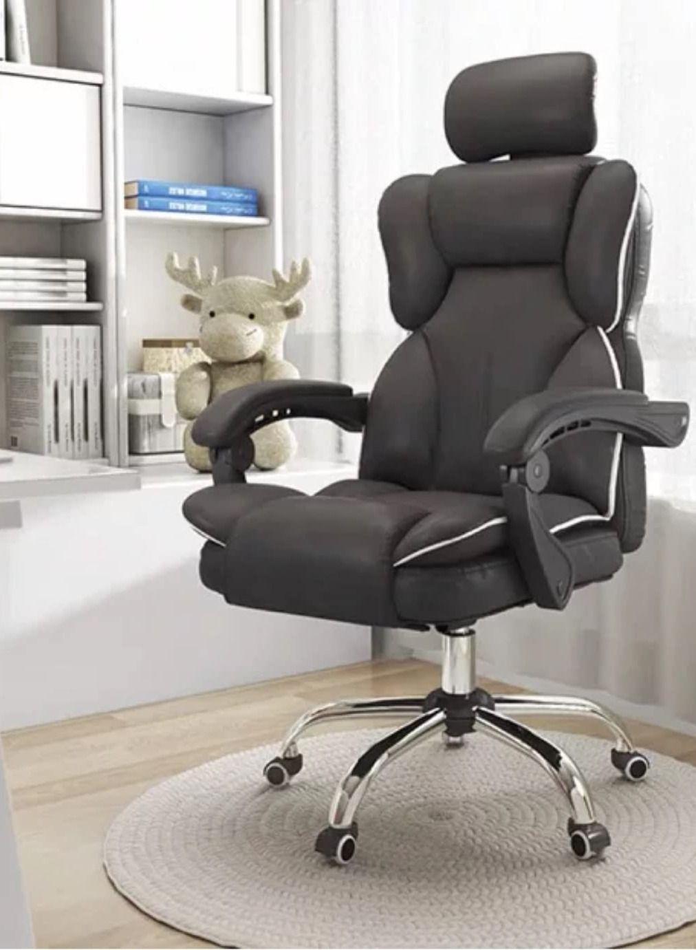 Compare High Back Ergonomic Office Gaming Desk Computer Chair with Lumbar Support Adjustable Swivel Task at KSA Price