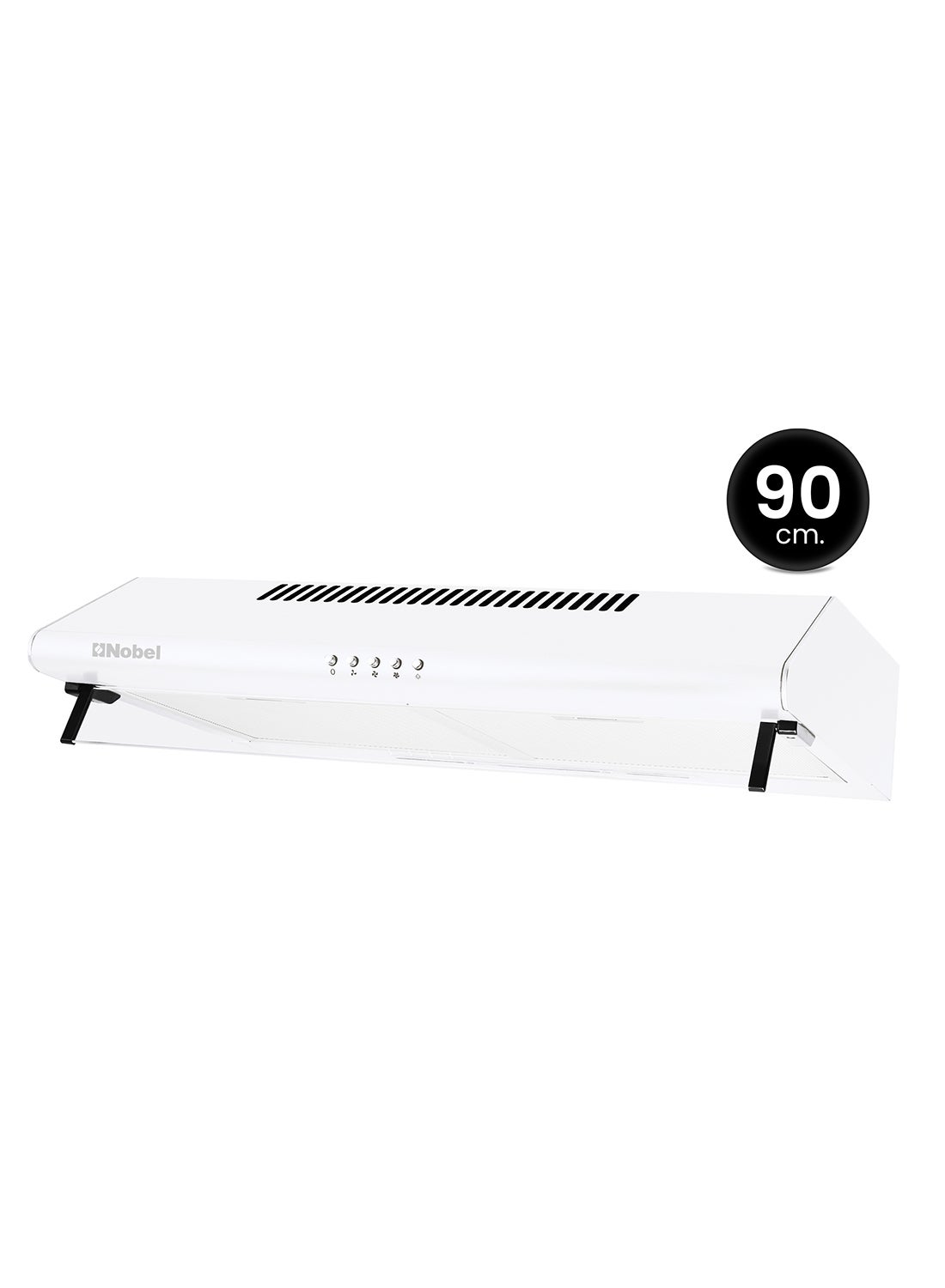 Compare Builtin Hoods 90Cm Slim 3 Speed 220 Aluminum And Carbon Filter NCH90W White at KSA Price