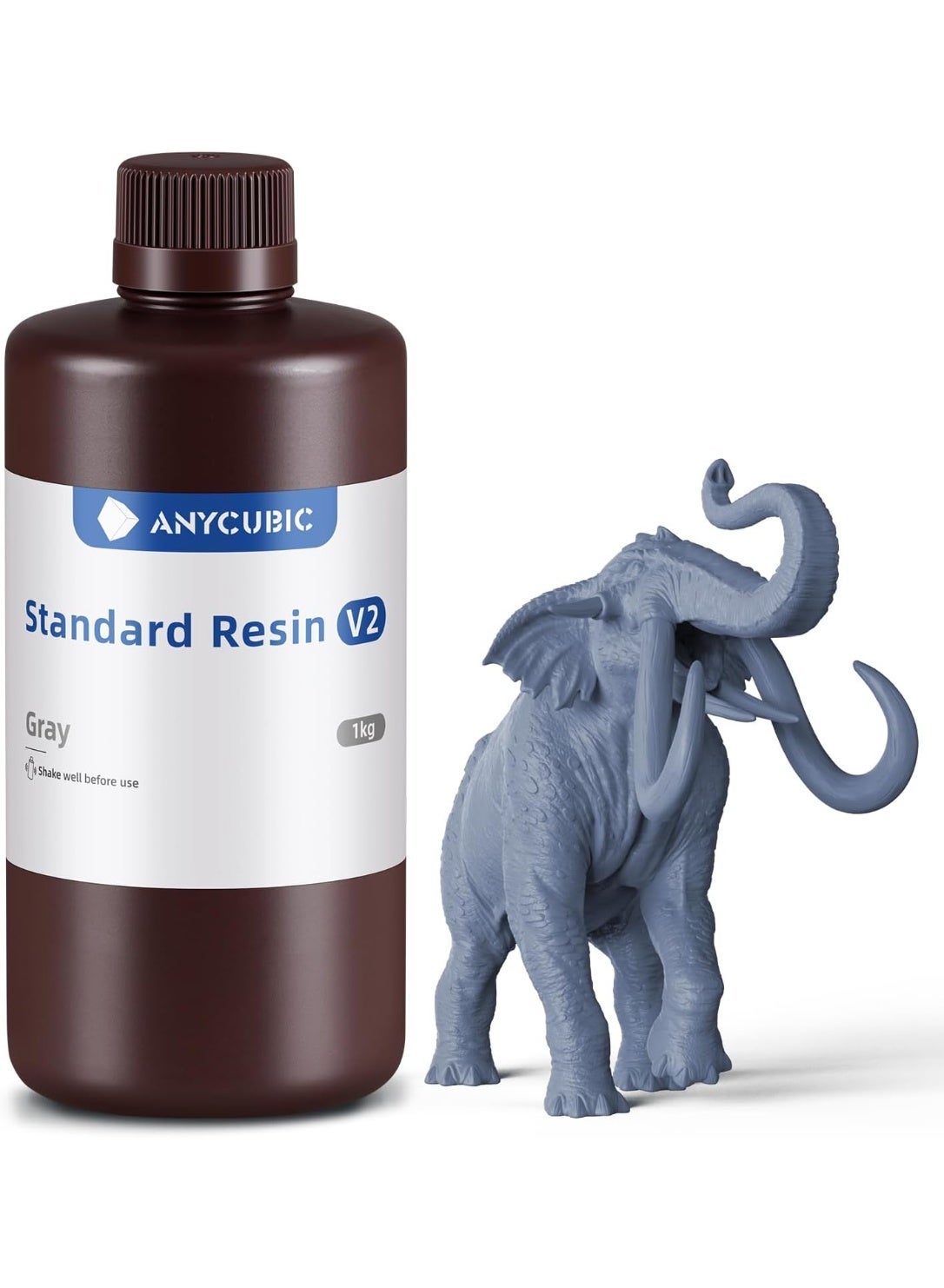 Compare 3D Printer Resin V2, 405nm High Precision Fast Curing UV Photopolymer Resin for LCD 3D Printing, 1kg Gray at KSA Price
