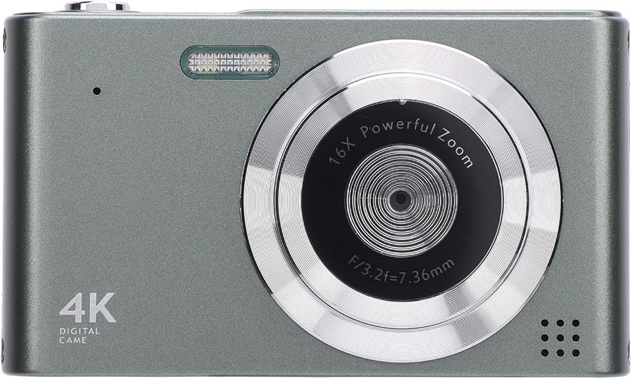 Green Digital Camera 48MP 4K UHD Kids Camera…