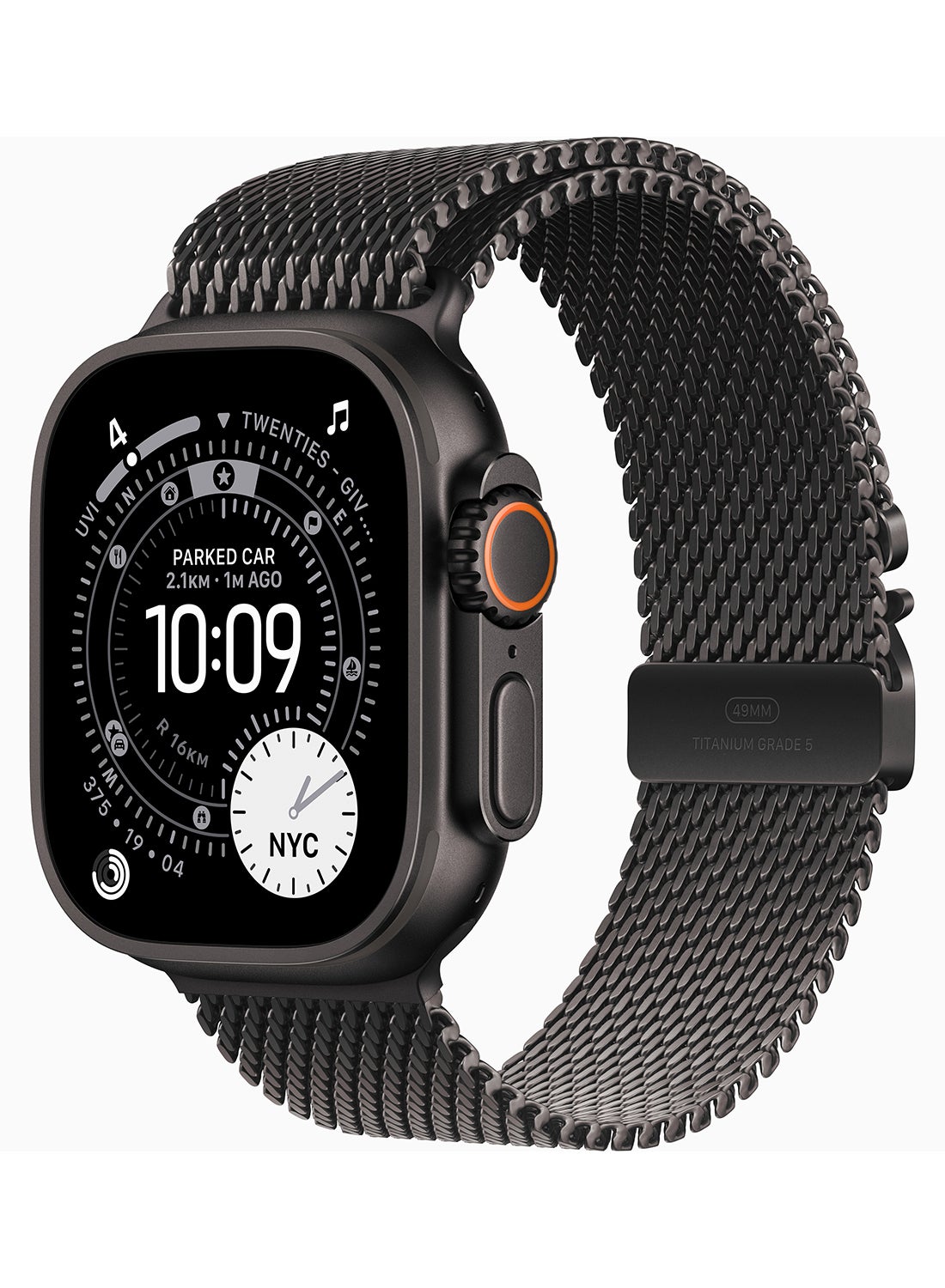 Compare Watch Ultra 3 GPS + Cellular 49mm Middle East Version Black Titanium Case With Black Titanium Milanese Loop  Medium at KSA Price