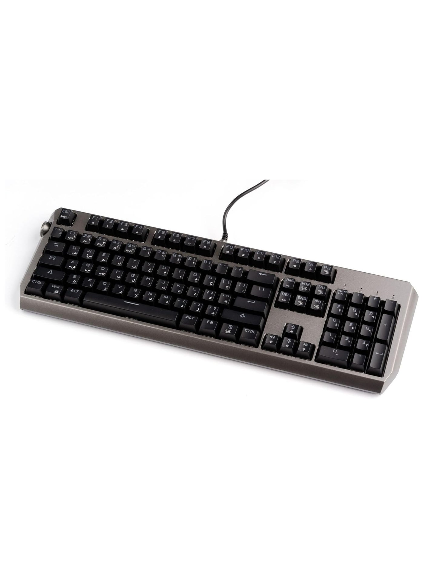 Compare Gaming Wired Full Keyboard with Red Gateron Switch, Antighosting Keys, Macro Software, English and Arabic Layout, 50 Million Clicks Lifespan, Volume Knob, 104 Pieces Keys  Black at KSA Price